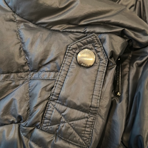 Burberry Brit Down Dark Navy Blue Quilted Dalesbury Puffer Jacket Small Petite - Picture 9 of 14